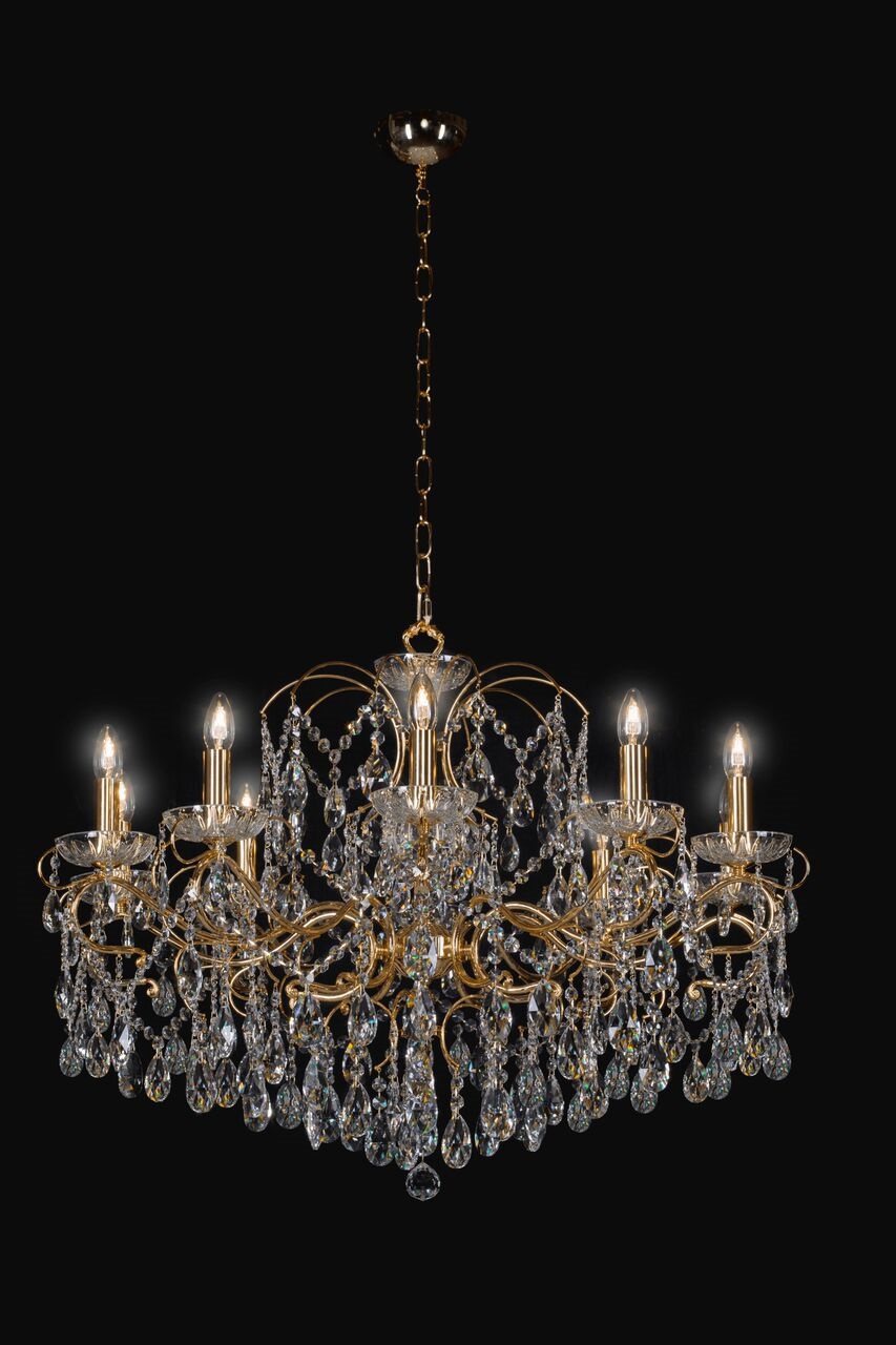 arredoluce  luxury collection  737 10   lampadario 10 luci oro