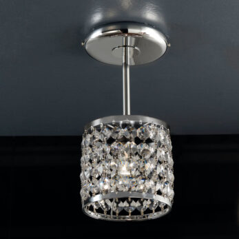 1-light ceiling lamp Chrome and crystal - 1054/PL1 - Contemporary - Arredo Luce