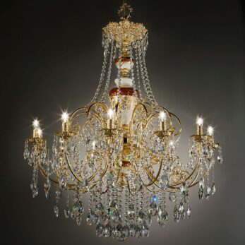 lampadario applique lampada porcelana artistica fusione swarovski murano arredo luce lucilla made italy lamp 804 12 1