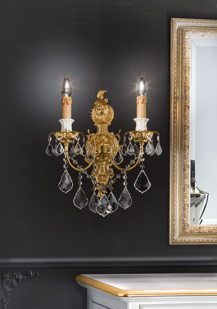 lampadario applique lampada porcelana artistica fusione swarovski murano arredo luce lucilla made italy lamp 805 a2