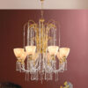lampadario applique lume royal crystal cristallo oro cromo arredo luce lucilla italy lamp 404 8