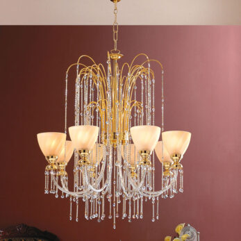 lampadario applique lume royal crystal cristallo oro cromo arredo luce lucilla italy lamp 404 8