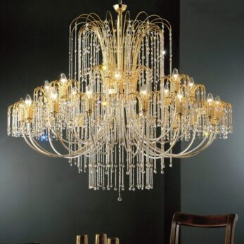 lampadario applique lume royal crystal cristallo oro cromo arredo luce lucilla italy lamp 405 16 8 2