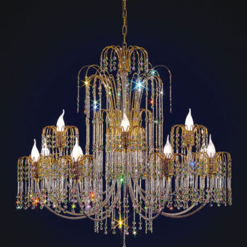 lampadario applique lume royal crystal cristallo oro cromo arredo luce lucilla italy lamp 405 8 4