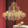 lampadario applique lume royal crystal cristallo oro cromo arredo luce lucilla italy lamp 406 16 8