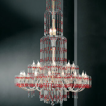 lampadario applique lume royal crystal cristallo oro cromo arredo luce lucilla italy lamp 406 24 3