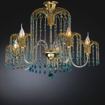 lampadario applique lume royal crystal cristallo oro cromo arredo luce lucilla italy lamp 406 5 b