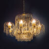 lampadario applique lume royal crystal cristallo oro cromo arredo luce lucilla italy lamp 406 8 sq