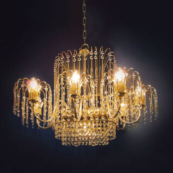 lampadario applique lume royal crystal cristallo oro cromo arredo luce lucilla italy lamp 406 8 sq