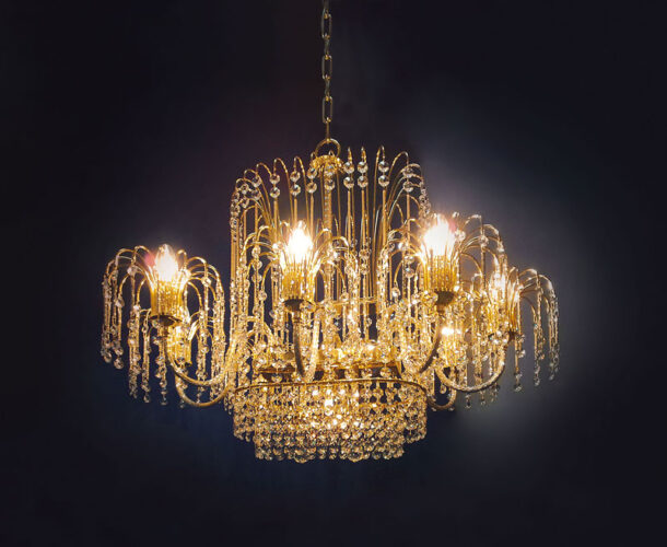 lampadario applique lume royal crystal cristallo oro cromo arredo luce lucilla italy lamp 406 8 sq