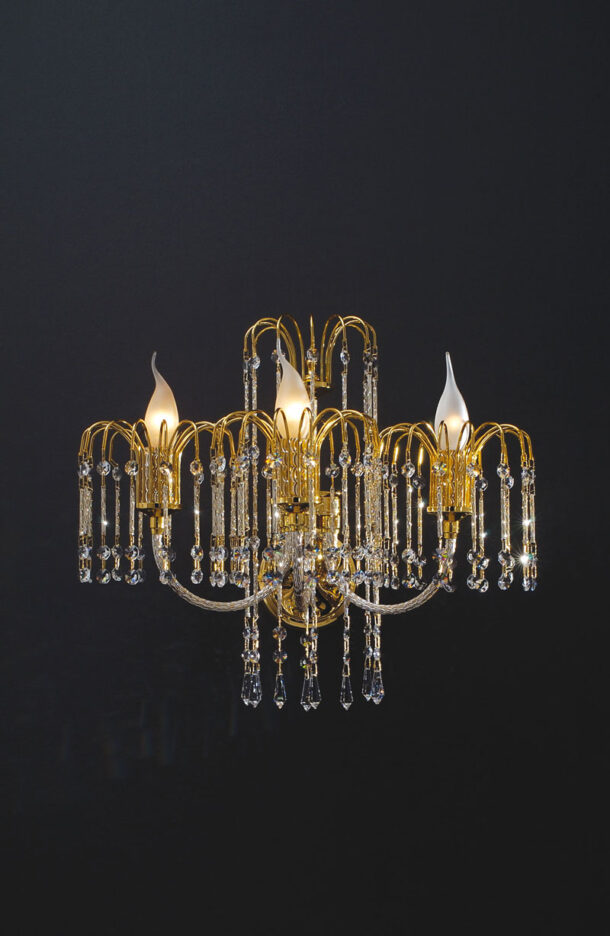 lampadario applique lume royal crystal cristallo oro cromo arredo luce lucilla italy lamp 406 a3