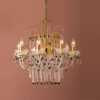 lampadario applique lume royal crystal cristallo oro cromo arredo luce lucilla italy lamp 413 8