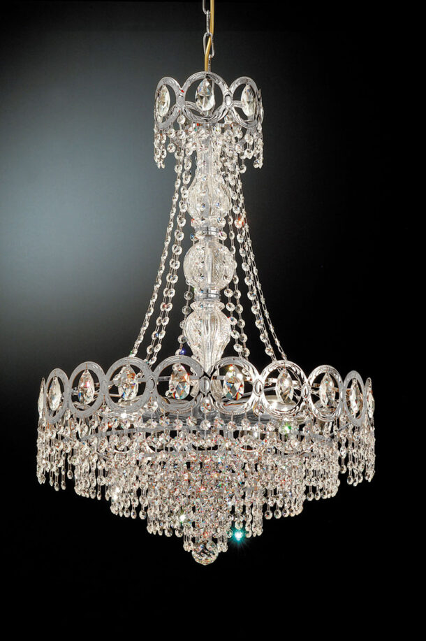 lampadario applique lume royal crystal cristallo oro cromo arredo luce lucilla italy lamp 416 8 cromo 1