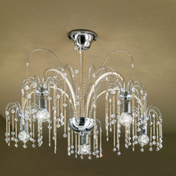 lampadario applique lume royal crystal cristallo oro cromo arredo luce lucilla italy lamp 492 pl5
