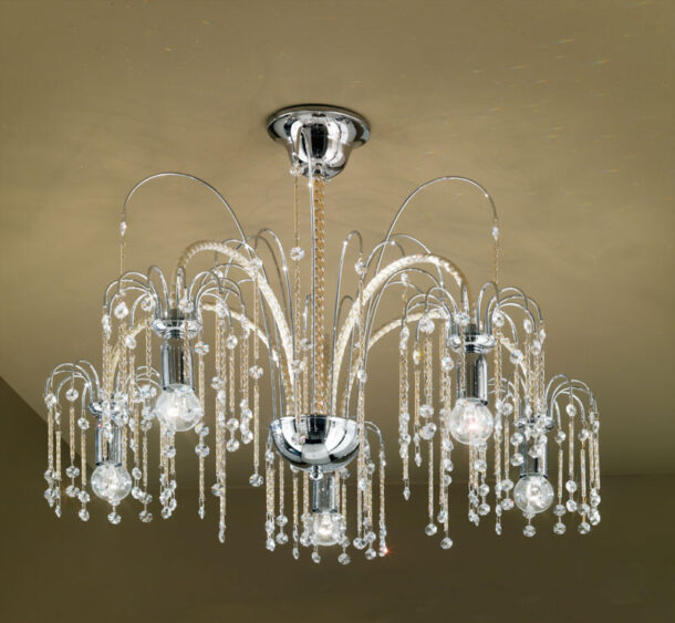 lampadario applique lume royal crystal cristallo oro cromo arredo luce lucilla italy lamp 492 pl5