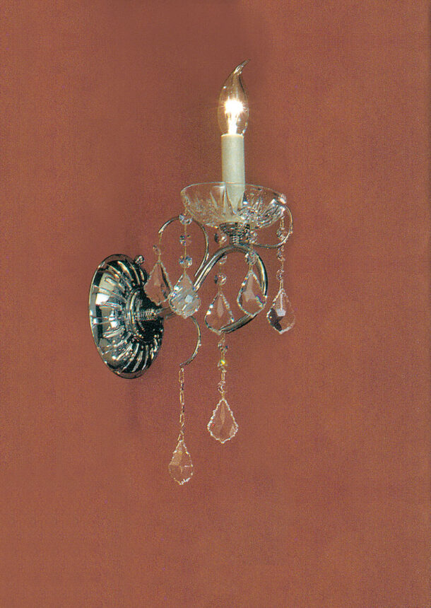 luxury illuminazione cristallo crystal lucilla made italy lampadario applique lampada 737 a1
