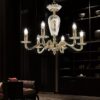 euroluce  lampadario 6 luci  porcellana arredo luce made italy lucilla 802 6 a
