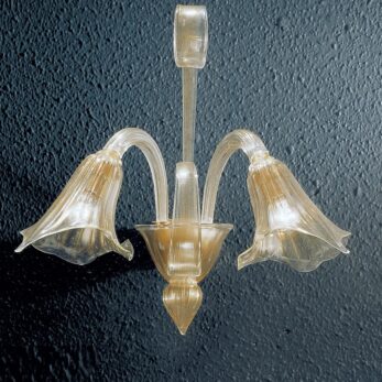 2-light sconce made of Murano glass, crystal and gold- 983/A2- Vetrilamp