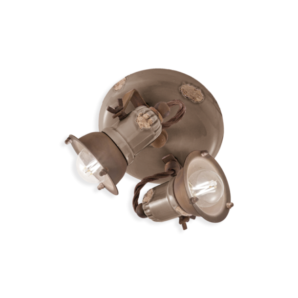 2-light ceiling lamp- C1678 - Loft collection - Ferroluce Retrò