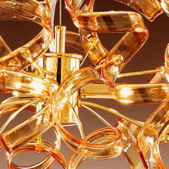 arancione astro metal lux lucilla illuminazione sospensione amber ambra lampadario particolare 3 1 1 2 1 1