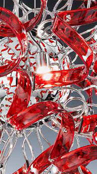 astro metal lux lucilla illuminazione cherry rosso cromo lampadario particolare 1 1 1 1 1