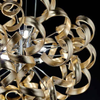 oro cro o part astro metal lux lucilla illuminazione foglia oro gold lampadario particolare 4 1 1 2 1 1