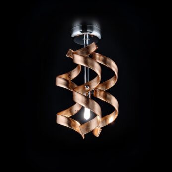plafoniera 1 luce   cromo   vetro foglia rame   astro   metal lux  lucilla206.301.14