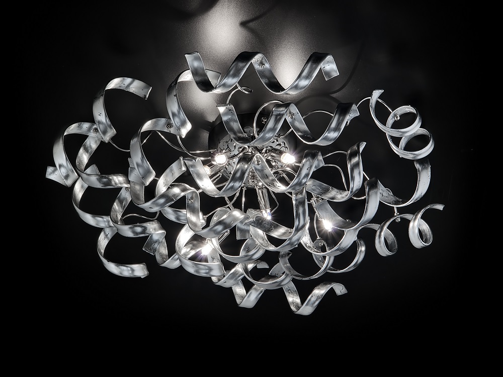 plafoniera 6 luci cromo foglia argento   astro   metal lux   lucilla 206.380.15 1