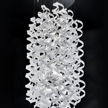 sospensione 12 luci cromo bianco astro metal lux lucilla 206.640.02