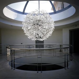 sospensione 60 luci cromo bianco astro metal lux lucilla 206.615.02 amb
