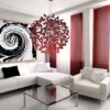 sospensione 8 lucii cromo vetro rosso   astro   metal lux   lucilla 206.180.04amb