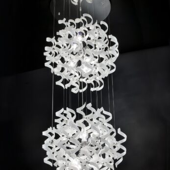 sospensione doppia 12 luci   astro   metal lux   lucilla illuminazione 206.176.02