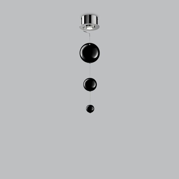 plafoniera 1 luce   base acciaio   bolero   metal lux per lucilla 251.501.03 black