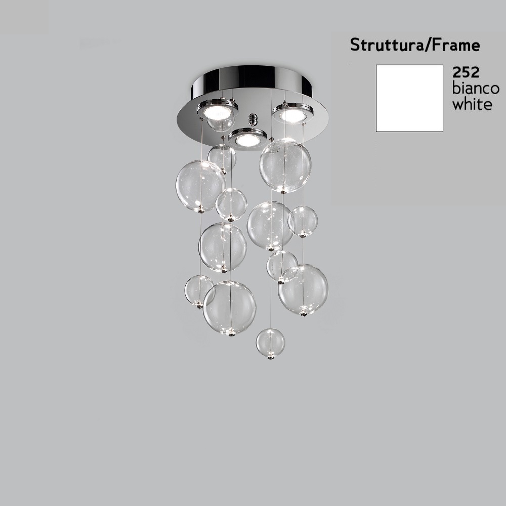 plafoniera 3 luci   bolero   metal lux   lucilla illuminazione online 252.330.01 bianca