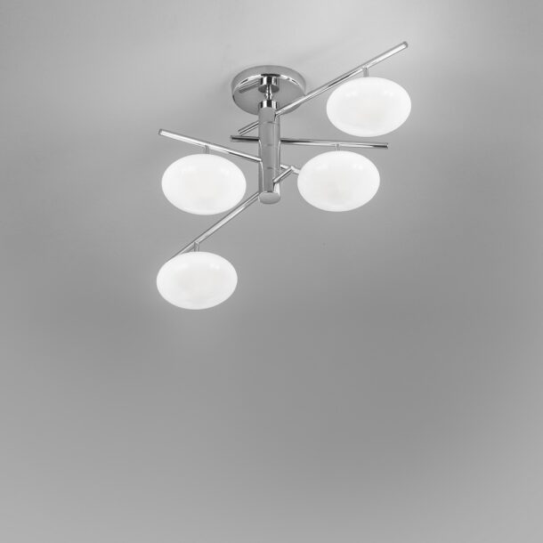 plafoniera 4 luci   cromo satinato   dolce   metal lux   lucilla 260.344.02