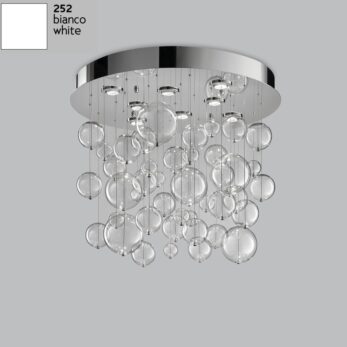 Plafoniera 8 luci base verniciata bianca - 252.380 - Bolero - Metal Lux