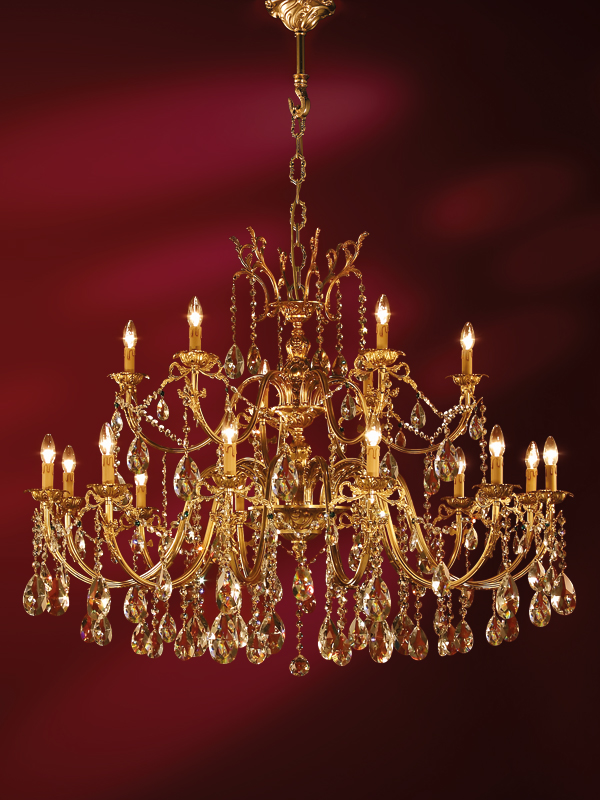 lampadario 18 luci   arredoluce 12.631 18   gold light and crystal collection
