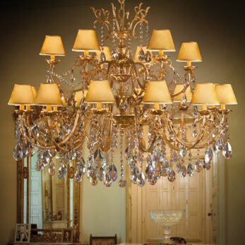 lampadario 18 luci   arredoluce 12.632 18   gold light and crystal collection