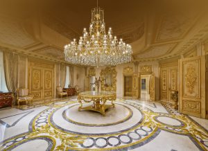 Lampadario 80 luci oro e cristallo - 702/80 - Luxury Crystal - Arredo Luce