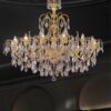 lampadario 14 luci 709 14 ottone diamantato oro24kt   arredoluce e1565298080166