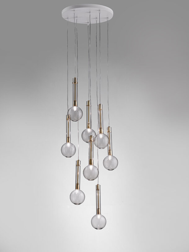 Ampolla 8 luci 2804 8 025 rame Selene