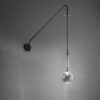Ampolla applique 1 luce 2806 018 030 nero fumè selene