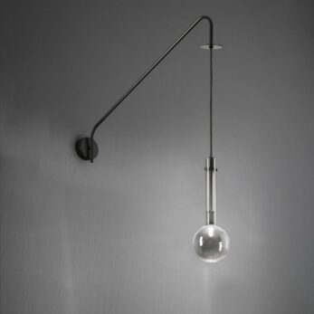 Ampolla applique 1 luce 2806 018 030 nero fumè selene