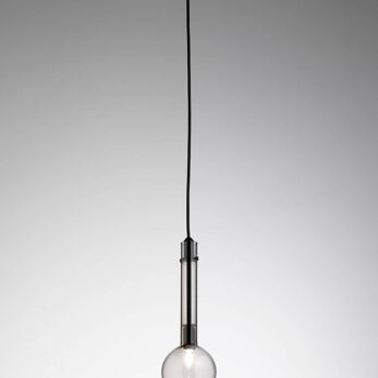 Ampolla sospensione 1 luce Selene2804 18 nero fumè