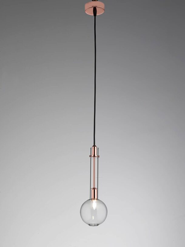 Ampolla sospensione 1 luce Selene 2804 025 Rasme trasparente