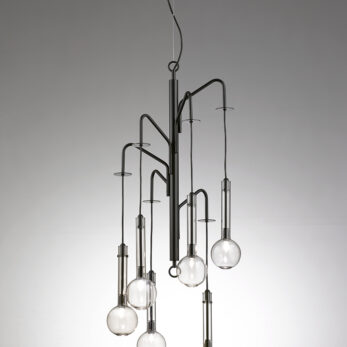 Ampolla sospensione 6 luci 2804 6 018 nero selene