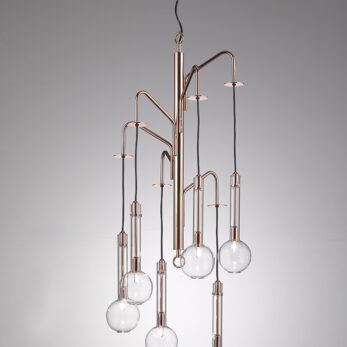 Ampolla sospensione 6 luci 2808 6 025 rame selene