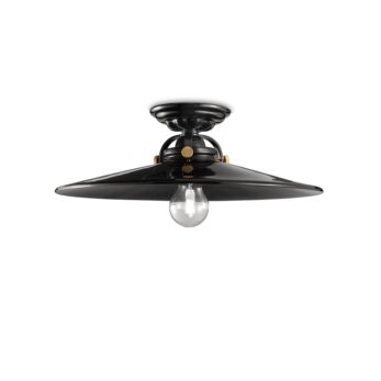 1-light ceiling lamp B&W collection C105 - black Ferroluce Retrò