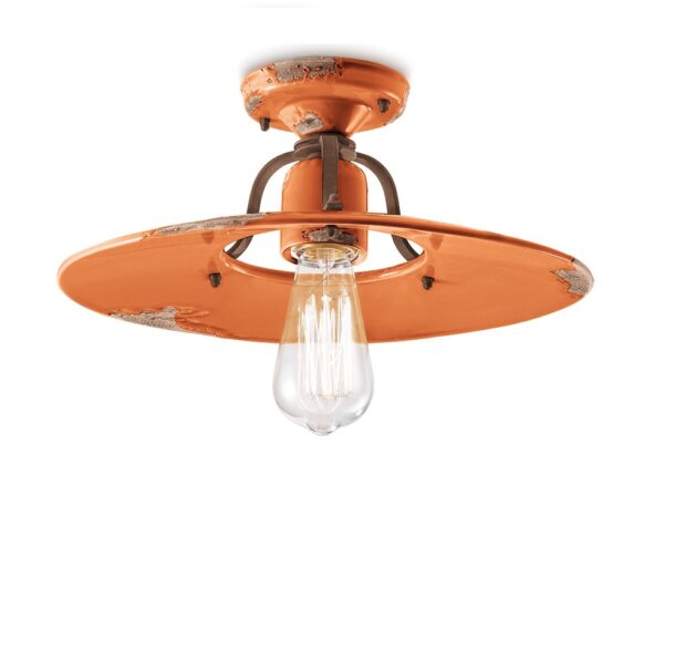 Ferroluce Retro  Country plafoniera C1445VIO