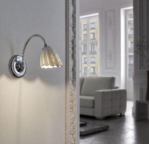 euroluce  applique porcellana cristallo arredo luce made italy lucilla 800 a